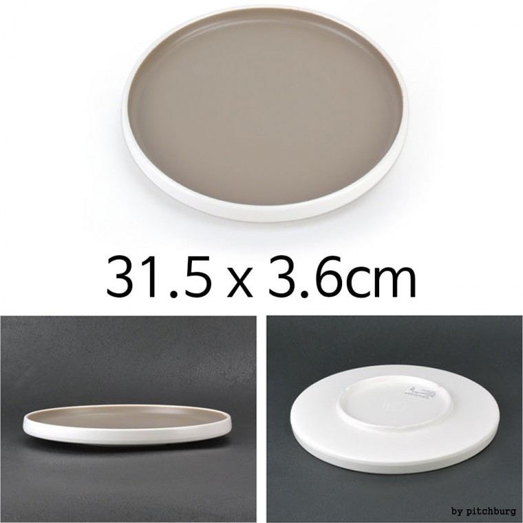 Đĩa melamine tròn hai tông màu Bát melamine đĩa phụ bát đĩa phụ số 5 31.5x3.6cm 1p