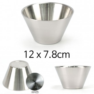 Bát đá bào inox cấu trúc kép duy trì nhiệt độ Bát đá bào salad Số 1 12x7.8cm 1p