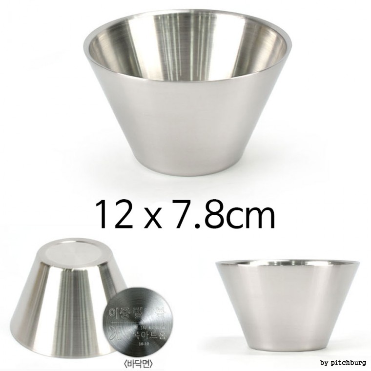 Bát đá bào inox cấu trúc kép duy trì nhiệt độ Bát đá bào salad Số 1 12x7.8cm 1p