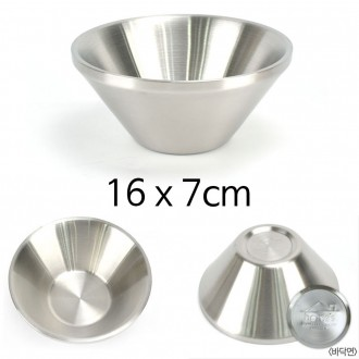 Bát đá bào inox cấu trúc kép duy trì nhiệt độ, bát đá bào số 5 16x7cm 1p