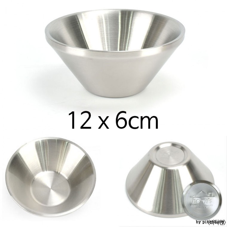 Bát đá bào inox cấu trúc kép duy trì nhiệt độ, bát đá bào số 1 12x6cm 1p