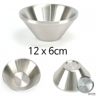 Bát đá bào inox cấu trúc kép duy trì nhiệt độ, bát đá bào số 1 12x6cm 1p