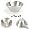 Bát đá bào inox cấu trúc kép duy trì nhiệt độ, bát đá bào số 3 14x6.3cm 1p