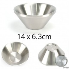 Bát đá bào inox cấu trúc kép duy trì nhiệt độ, bát đá bào số 3 14x6.3cm 1p