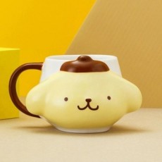 Cốc cà phê sứ Sanrio Pom Pom Purin 450ml Mặt ba chiều Cốc cà phê sứ