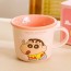 Cốc sứ tốt nghiệp hai tông màu Crayon Shin-chan xinh xắn 340ml-hồng