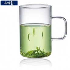 Cốc thủy tinh có tay cầm - 500mL 4p khoảng 8x12,5cm