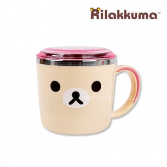 Cốc inox nắp Rilakkuma - Hồng