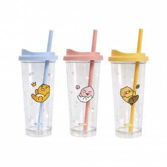 Kakao Friends Clear Tumbler Ryan Apeach Chunsik