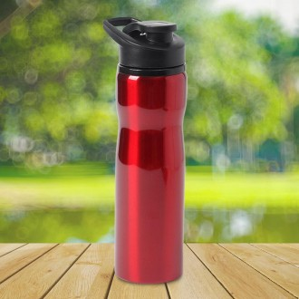 Bình nước thể thao leo núi bằng thép không gỉ Tập thể dục leo núi Tumbler màu đỏ