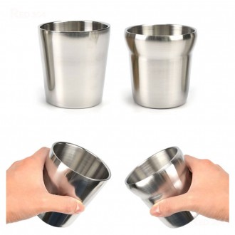 Cốc nước đôi inox lớn, ly nước, cốc inox, cốc nước đôi, cốc đôi, cốc đựng nước giải khát, cốc nước trái cây, cốc cà phê, dung tích 230ml 240ml