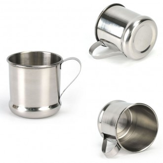 Cốc inox cốc cà phê cốc đi bộ đường dài 7,5x7,2cm 1p