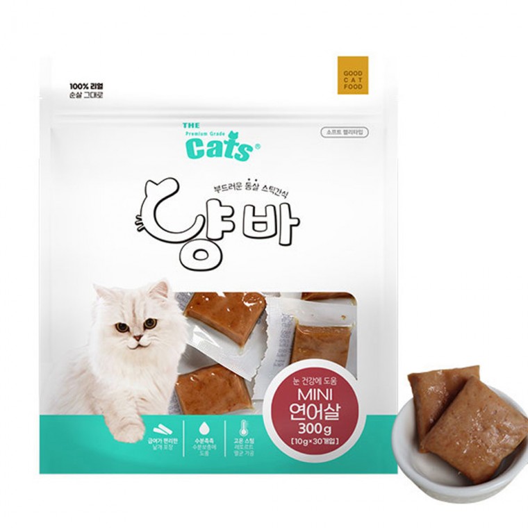 The Cats Cat Snack Nyamba Thịt cá hồi mini (10g x 30 miếng)