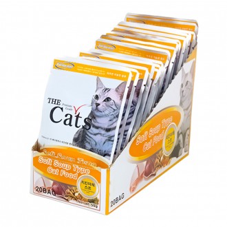 Túi ăn dặm cho mèo Cats (súp gà, rau củ) (bộ 20 cái)