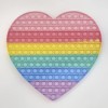 Pastel Rainbow Large Heart Extra Large Pop-It Push Pop Pop-It Toy