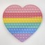 Pastel Rainbow Large Heart Extra Large Pop-It Push Pop Pop-It Toy