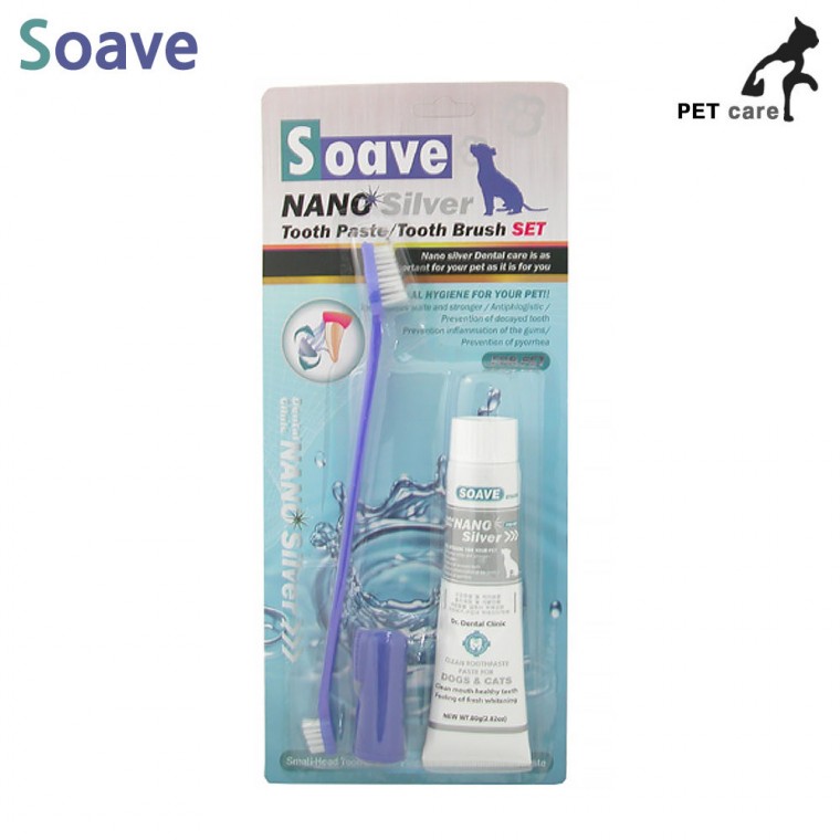 Bộ bàn chải đánh răng Soave Silver Nano Kem đánh răng