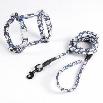 Dây đeo ngực cho chó nhỏ Cat H Type Harness Blue