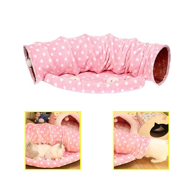 Đệm Dot Tunnel - Pink Cat Tunnel Breath Zip Healing Cushion