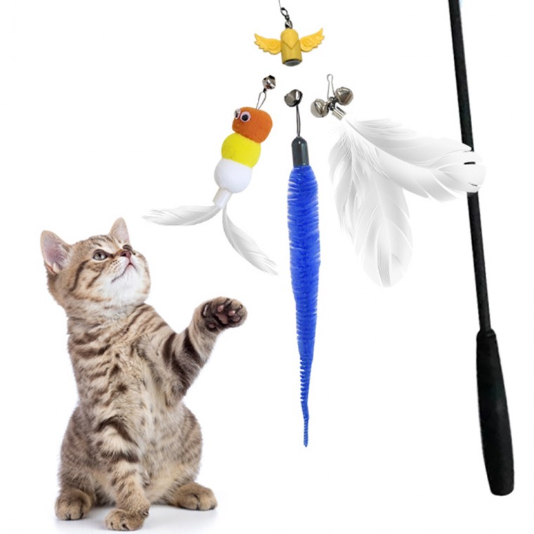 Bộ 3 Đồ Chơi Cần Câu Cá Nature Pet Cat Nam Châm Cho Mèo