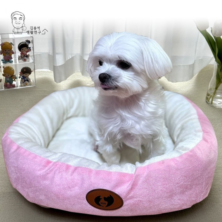 Đệm tròn cho chó Đệm mèo Microfiber Dog Dog Chăn Comforter