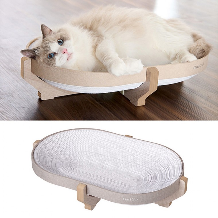 Pet Life Cat Scratcher Garigari Sweet Oval (Xám mát)