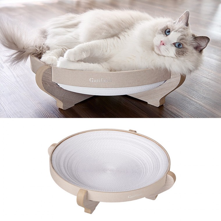 Pet Life Cat Scratcher Garigari Sweet Round (Xám ấm)