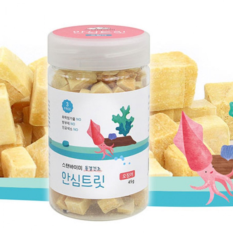 Stand By Me Dog Dry Snack Thịt thăn khô đông lạnh Điều trị mực 45g