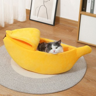 Pet Banana House Giường L Breath Zip Đệm Đệm Chó Mèo