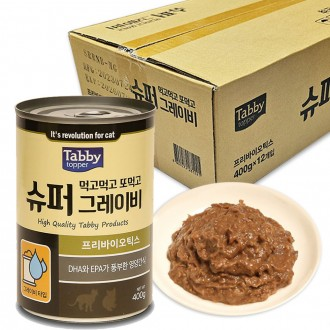 Tebby Cat Eat, Eat, Eat Super Gravy (Prebiotics) (400g x 12 miếng) (1 hộp)