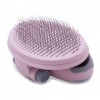 Hello Doggy Smart Hand Brush Slicker Brush (Hồng) (Tự Một Chạm)