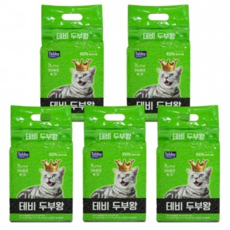 Đậu hũ Cat Tebby Đậu hũ King Tofu Sand Hạt mịn Trà xanh 7L