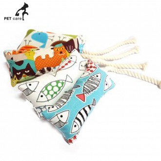 Healing Time Handmade Catnip Cushion Cat Toy (Loại dây vuông nhỏ) (Đệm dây) (1 Ngẫu nhiên)