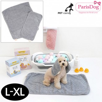 Khăn Tắm Thú Cưng Siêu Khô Paris Dog (Xám Xanh) (L-XL)