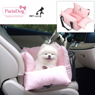 Ghế ngồi ô tô ngủ Paris Dog Petite (Hồng) (dành cho chó dưới 4kg)