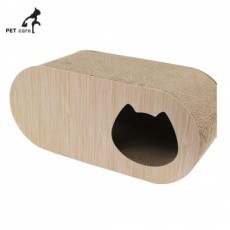 Dot Cat Tube Scratcher Breath Zip (Màu be)