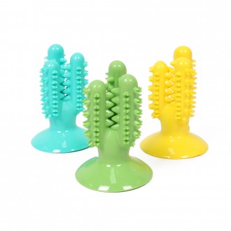 Aegu Aegu Bàn chải đánh răng cho chó Loại bỏ cao răng Chika Toy Cactus Bộ bàn chải làm sạch bàn chải đánh răng tự làm