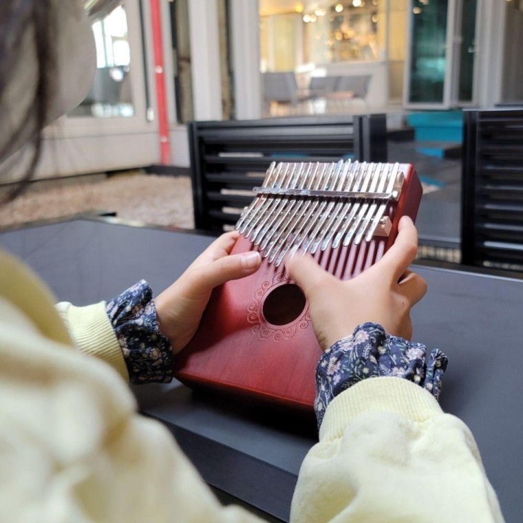 Đàn piano cầm tay đàn kalimba gỗ gụ 17 tông