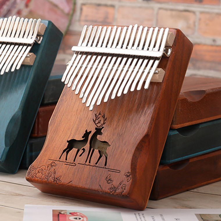 Đàn piano ngón tay cái bằng gỗ nguyên khối kalimba 17 nốt