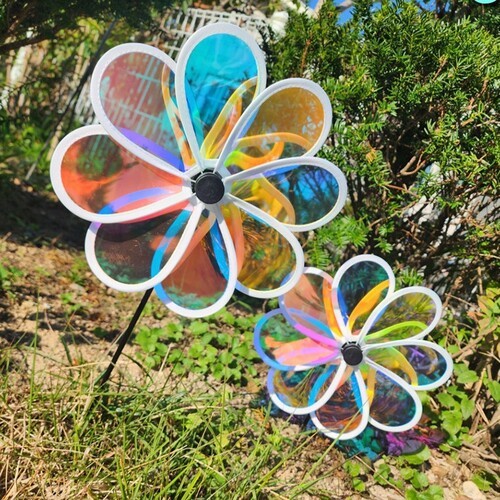 Cối xay gió ngoài trời Spinner Hoa Pinwheel Nhà trẻ mẫu giáo Vườn hoa Vườn công viên