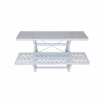 Trong nước nhựa 2 tầng hoa người tổ chức nhựa 2 tầng hoa DIY đứng đỡ kệ đa năng PS-001