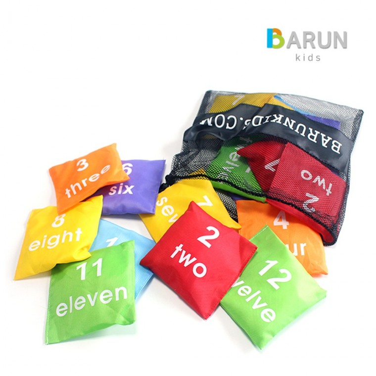 Túi Đậu Số Bareun Kids 1-12 / Bộ 12 Túi Đậu Number