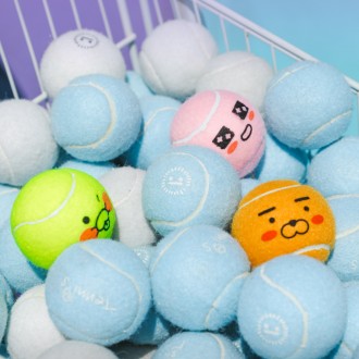 Kakao Friends Cổ vũ nhân vật Quả bóng tennis Bộ 2 quả bóng Phong cách sống Thể thao Bóng tập Bóng thi đấu