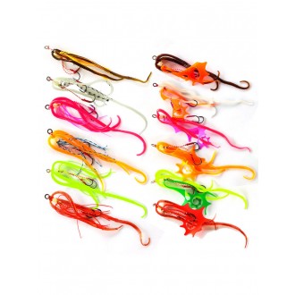 Assa Fishing-UST Red Sea Bream Tie Cao Su Taco Worm Tie Cao Su Váy Loại A Loại B 2 cái