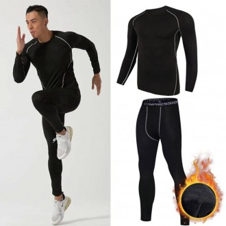 Bộ Quần Legging Tập Luyện Nam Chải Bộ Quần Thể Thao Nam Mùa Đông Quần Thể Dục Thể Thao Trên Và Dưới Crossfit