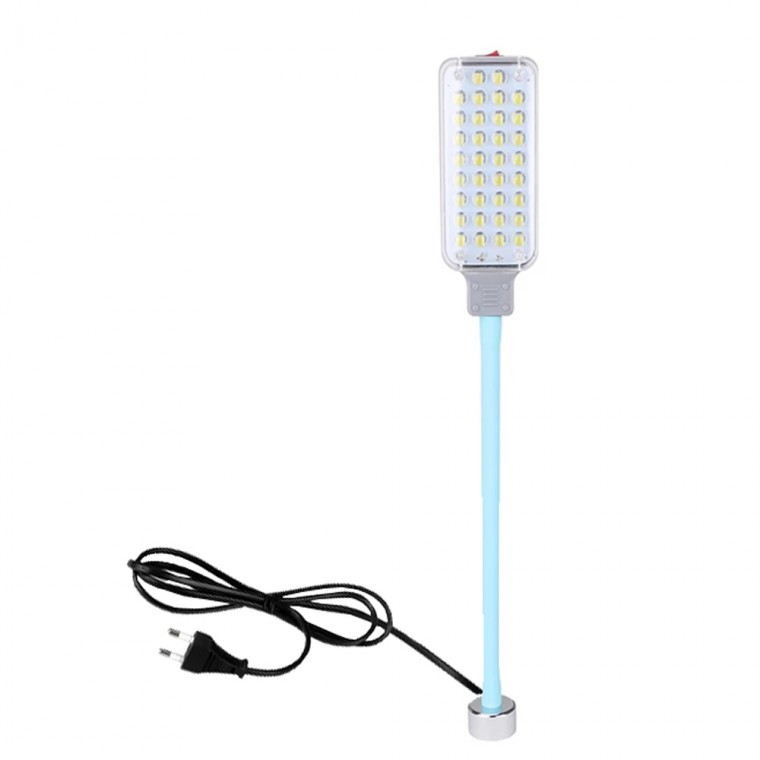 Đèn LED 34 lỗ nam châm mạnh Dây AC chiếu sáng ngoài trời Đèn lồng làm việc Đèn làm việc từ tính AC