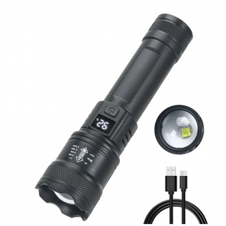 Đèn pin đa năng ngoài trời có thể sạc lại XHP50.2 LED Zoom 908M