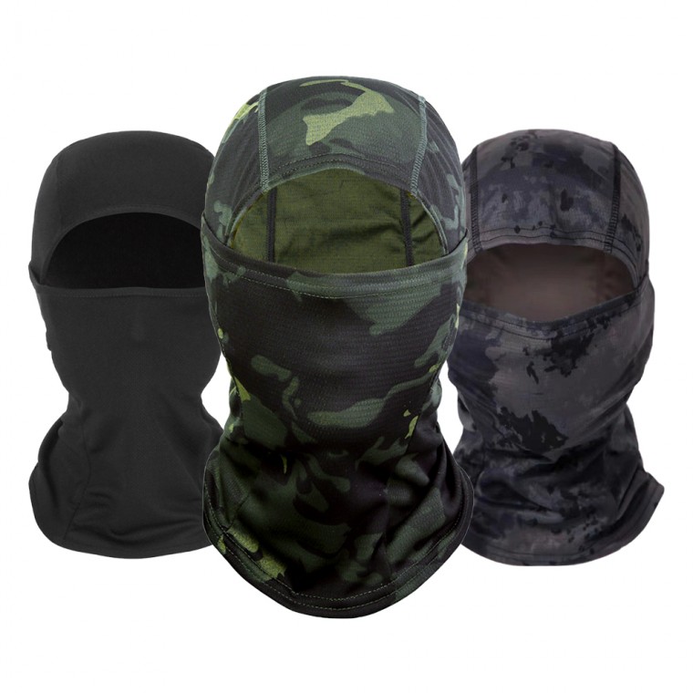 Bốn mùa ngụy trang cưỡi balaclava xe đạp mùa hè mặt nạ quân sự mặt nạ làm mát spandex balaclava