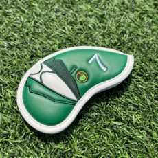 Tuyệt Đẹp Golf Deep Run Sắt Bìa Quần Áo Golf Màu Xanh Lá Cây Đánh Số Màu Trắng Velcro Golf Câu Lạc Bộ Bìa Head (1 cái)