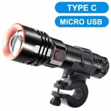 MỚI C-loại đèn LED sạc xe đạp zoom đèn an toàn đèn pha đèn lồng xe đạp P349